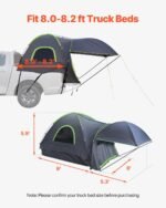 Pickup Truck Tent, Fits 8.0-8.2 Ft Truck Tents For Camping, Waterproof PU2000 2-3 Person Sleeping Truck Bed Tent, Sturdy Truck Bed Camper Shell With Expandable Awning, Rainfly, Storage Bag - Image 3