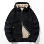 Men's Outdoor Fleece Coat Hooded Polar Fleece Jacket - Image 5