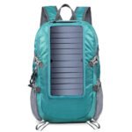 Solar Backpack Foldable Hiking Daypack With 5V Power Supply - Image 3