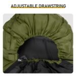 Lightweight Sleeping Bag For Backpacking, Hiking, Waterproof Compact Envelope Sleeping Bag For Cold & Warm Weather, Green - Image 5