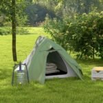 Double Layer Camping Tent, 1-2 Man Backpacking Tent With Carry Bag, 2000mm Waterproof And Lightweight, Green - Image 2