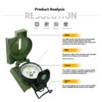 Multifunctional Compass Camping Cross-country Compass Geological Compass - Image 3