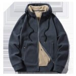 Men's Outdoor Fleece Coat Hooded Polar Fleece Jacket - Image 7