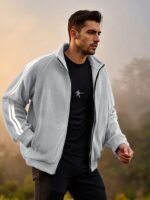 New Zipper Trend Versatile Men's Fleece Jacket - Image 9