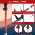 2Pcs Walking Sticks Collapsible Hiking Poles Folding Aluminum Trekking Poles Adjustable Hiking Sticks With EVA Foam Grips For Backpacking Hiking Mountain Climbing - Image 9