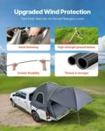 Pickup Truck Tent, Fits 8.0-8.2 Ft Truck Tents For Camping, Waterproof PU2000 2-3 Person Sleeping Truck Bed Tent, Sturdy Truck Bed Camper Shell With Expandable Awning, Rainfly, Storage Bag - Image 4