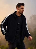 New Zipper Trend Versatile Men's Fleece Jacket - Image 10