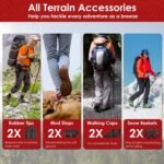 2Pcs Walking Sticks Collapsible Hiking Poles Folding Aluminum Trekking Poles Adjustable Hiking Sticks With EVA Foam Grips For Backpacking Hiking Mountain Climbing - Image 8