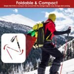2Pcs Walking Sticks Collapsible Hiking Poles Folding Aluminum Trekking Poles Adjustable Hiking Sticks With EVA Foam Grips For Backpacking Hiking Mountain Climbing - Image 6