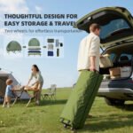 2-Person Tent Cot, 4-in-1 Elevated Camping Bed Combo with Air Mattress, Bed Cover, Foot Pump, Folding Off Ground Double Tent for Camping, Hiking, Backpacking - Image 6