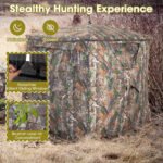 2-3 Person Hunting Blind Portable Pop Up Ground Tent With Carry Bag And Storage Pocket - Image 5