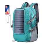 Solar Backpack Foldable Hiking Daypack With 5V Power Supply - Image 6