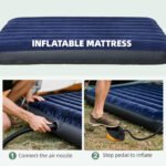 2-Person Tent Cot, 4-in-1 Elevated Camping Bed Combo with Air Mattress, Bed Cover, Foot Pump, Folding Off Ground Double Tent for Camping, Hiking, Backpacking - Image 7