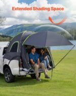 Pickup Truck Tent, Fits 8.0-8.2 Ft Truck Tents For Camping, Waterproof PU2000 2-3 Person Sleeping Truck Bed Tent, Sturdy Truck Bed Camper Shell With Expandable Awning, Rainfly, Storage Bag - Image 2